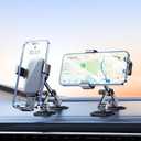 DICMKY Car Phone Holder Mount for Various Dashboards, 360°Rotating Gravity Phone Holders for Your Car with Metal + Sticky Base, Universal Accessories Clamp Cell Phone Automobile Cradles for iPhone GPS