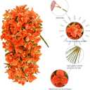 HyeFlora Bougainvillea Artificial Hanging Flowers Plants for Outdoors Winter Decoration, 2pcs Faux Bougainvillea Vines Orange Fake Flowers Realistic UV Resistant Silk Flowers for Outside Planter Yard