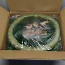 20 Inch Christmas Wreath - Christmas Front Door Wreath Ornament with LED Lights Pinecone Berries Artificial Pine Garland for Party Table Fireplaces Porch Walls New Years Home Decor