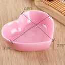 WHJY Pink Love Heart Shaped Ceramic Bowl Set of 6, Contemporary Porcelain Side Dishes, Seasoning & Soy Dipping Sauce Bowls for Wedding & Birthday Party