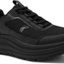 Women's Orthopedic Trail Running Shoes: Comfortable Arch Support Plantar Fasciitis Orthotic Athletic Sneakers, Casual Flat Feet High Arch Tennis Walking Work Hiking Shoes for Foot Heel and Pain Relief (8.5, W1-black)