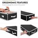 ZOBER Gift Wrapping Paper Organizer Storage - 40" Gift Wrap Storage Containers with Interior Pockets for Bows, Tags & Ribbons - Wrapping Paper Holder, 600D Oxford, Fits 24 Standard Rolls, Black/White