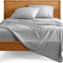 Bare Home Split Head Flex King Sheet Set - 1800 Ultra-Soft Microfiber Bed Sheets - Double Brushed - Deep Pockets - Easy Fit - 4 Piece Set - Bedding Sheets & Pillowcases (French Grey)