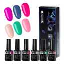 beautilux Gel Nail Polish, 6 Colors 10ml Gel Polish, Soak Off Pastel Nail Gel Nail Art Starter Manicure Salon (MT-16)