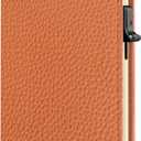 Women's Small Wallet - 2026 Trendy Vibrant Orange, RFID Blocking Smart Metal Pop Up Card Holder, Ultra Slim Fits Most Bags & Pockets, Holds 11+ Cards 10+ Bills, Gift for Her