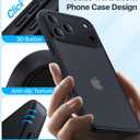 for iPhone 17 Pro Max Case, [Ribbed Non-Slip Sides] [Military-Grade Drop Protection] [Full Camera Protection] Anti-Yellow Soft-Touch Shockproof Slim Phone Case for iPhone 17 Pro Max, Black