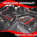 Engine Cover Trim Compatible with Corvette C8 2020-2025 Engine Bay Protection Panel Cover Trim Accessories Covers Left and Right Edges (Red Color)