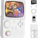 R36T Handheld Game Console White with 3500mAh Battery