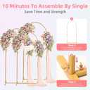 Metal Arch Backdrop Stand 6.6FT, Gold Wedding Arch Stand Frame, Square Balloon Arch Stand for Wedding Ceremony, Party, Baby Shower Decoration, Graduation Ceremony, Door Frame Back Drop Stand