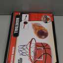 Mini Basketball Hoop Set for Kids Adults, Indoor Play Wall Mount Basketball Hoop for Door with 4 Small Replacement Toddler Basketballs, ABS Backboard Metal Rim Goal Sport Gifts for Pool Game Fun