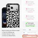 MOSNOVO for iPhone 17 Pro Max Case | Compatible with Magsafe | Military Grade 10ft Drop Tested | Camera Control | Clear Black with Clear - Black Leopard Print Design