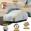 Car Cover Custom Fit for Toyota RAV4(2006-2025), Waterproof All Weather for Automobiles Car Cover, Heavy Duty Cover, Outdoor Full Cover Sun Snow Rain UV Protection with Door Zipper, Easy to Clean