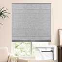 LazBlinds No Tools No Drill Cordless Roman Shades for Windows, Blackout Thermal Insulated UV Blocking Window Blinds, Lightweight Fabric Blinds for Indoor Windows, 34" W x 60" H, Blackout - Grey