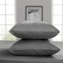 Threadmill King Size Pillow Cases 2 Piece Set | 1200 Thread Count 100% Supima Cotton Pillow Covers, Luxury Smooth Solid Sateen | Dark Grey