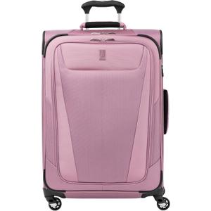 Travelpro Maxlite 5 Softside Expandable Luggage with 4 Spinner Wheels, Lightweight Suitcase, Men and Women, Orchid Pink Purple, Checked-Medium 25-Inch