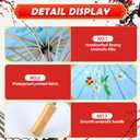 Dunzy 4 Pcs Chinese Japanese Oiled Paper Umbrellas 27 x 19 Inches Large Size Handmade Umbrellas Parasol Blossoms Paper Art Opera Decorations for Costumes Photography Cosplay Party Decoration Gifts
