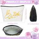 Sadnyy 11 Pieces Bridesmaid Makeup Bags I Do Crew Bachelorette Party Cosmetic Bags Bridesmaid Proposal Gifts for Women Bridal Party Favor Team Present Bridal Shower(White, Black)