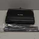 Alpine Manual Carpet Sweeper Triple Brush  Cordless Non Electric Multi-Surface Floor Brush Hardwood Floor Cleaner Easy Sweeping for Carpeted Floors (Improved Black)