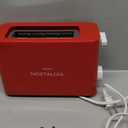 Nostalgia MyMini Single Slice Toaster | 1.25" Wide Slot, Portion Control, Compact Design, Adjustable Temperature, Cancel, Defrost, and Bagel Button | Removable Crumb Tray | Red