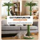 53" Extra Tall Cat Scratching Post for Large Cats, Heavy Duty Vertical Scratcher with Natural Sisal Rope, Stable Climbing Pole with Hanging Ball for Full Body Stretching