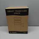 2 Pack 2.7 Gal Bathroom Trash Can with Lid, Automatic Trash Can Small Smart Garbage Can Touchless, Slim Motion Sensor Waterproof Plastic Trash Bins for Bedroom Office Kitchen Toilet (White)