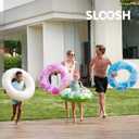 Sloosh 4 Pack Inflatable Pool Floats, Pool Tube Rings, Swim Tubes, Floaties Toys, Beach Swimming Party Toys for Kids and Adults