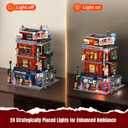 Lumibricks Street Fusion Boxing Club Lighting Building Bricks Set - City Town Modular Playset Collection Display kit with Minifigures 3036 Pcs for Adults & Teens & Life Enthusiasts