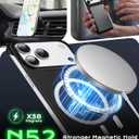 GRECAZO Magnetic Ultra Thin Frosted Designed for iPhone Air Frameless Case 6.5 inch [Compatible with MagSafe] Slim Minimalist Lightweight Matte Hard Cover Protective Borderless Case- Black