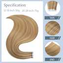 P27/613 Highlight Blonde Tape in Extensions Human Hair 22 Inch Blonde Straight Tape in Seamless Extensions Real Human Hair Skin Weft Seamless Invisible Unprocessed Virgin Remy Hair 45g 10 Pcs