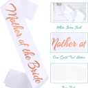 2 x Mother of the Bride Sash, Funny Bachelor Sashes for Engagement Gift Idea Wedding Party Decorations Bachelorette Party Supplies, White + Rose Gold(Mother of the Bride)