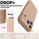 Vooii Magnetic for iPhone 17 Pro Case, Compatible with Magsafe (Premium Liquid Silicone) (Integrated Camera Control Button) Full Body Protective Anti-Scratch Microfiber Lining 6.3", Light Brown