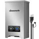 DEWENWILS 300W Low Voltage Landscape Transformer 2-Zone, Stainless Steel Landscape Lighting Transformer with Photocell Sensor & Countdown Timer, 120V AC to 12V/15V AC, Weatherproof for Outdoor Lights
