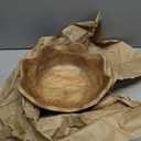 Mela Artisans Scalloped Decorative Wooden Bowl | 12 Inch Mango Wood Fruit & Serving Bowl | Natural Grain Finish | For Kitchen Counter | Snacks | Desserts | Bread | Handcrafted Home Decor (Large (Single))