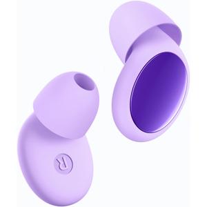 45dB Ear Plugs for Sleeping Noise Cancelling Ear Plugs for Noise Reduction & Snoring, Concerts, Earplugs for Sleep,Sider Sleepers Airplane, Silicone Earplugs Reusable Concert Ear Plug (Violet)