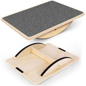 Balance Board Professional Wobble Board for Adults Anti-Slip 350LBS Balance Boards for Physical Therapy Standing Desk Core Strength Wooden Balance Board Rocker Board