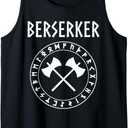 Viking Berserker with Runes Tank Top (Small, Black)