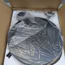 Smusei Drink Tables for Small Spaces Pedestal Side Table with Marble Base Small Round Side Table Black Coffee Table for Sofa Couch Chair Patio, Black