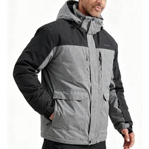 FREE SOLDIER Men's Waterproof Ski Jacket Fleece Lined Warm Winter Snow Coat with Hood Fully Taped Seams M