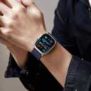 3 x Bandsie Leather Band Compatible with Apple Watch Ultra 3/Ultra 2/Ultra Band 49mm 46mm 45mm 44mm 42mm for Men, Vintage Genuine Suede Leather Wristband Strap for iWatch Series 11 10 9 8 7 6 5 4 SE 3 2 1