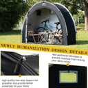 Happy Travel Bike Storage Shed Tent,Outdoor Portable Bicycle Storage Sheds with 210D Oxford Fabric PU4000 Waterproof for 2-3 Bikes,Bike Covers Shelter for Motorcycle,Garden Tools,Toys,Lawn Mower, Arch -XL for 2-3Bikes-Black
