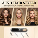 Go Brush Pro 2026 Straight Hair Brush 300 Million Negative ions Portable Cordless Straight Hair combsuitable for Women, 4Temperature Fast Heating MCH Ceramic Coating is Smooth (Light Black)