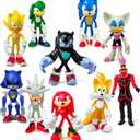 Toysvill Sonic the Hedgehog Big Action Figures (Set of 10 pcs), Collection Toys, Birthday Cake Decoration Party Supplies Cake Topper