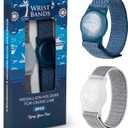 Princess Cruise Medallion Holders 2pcs - Adjustable Nylon Princess Medallion Holders with Secure Strap - Waterproof Cruise Ship Accessories - Ocean Blue & Grey Gift Box Keepsake