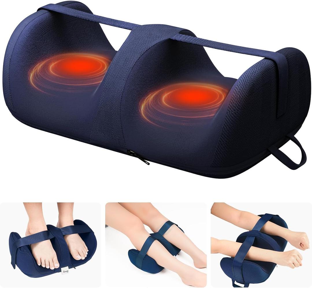 TISSCARE Foot Massager with Heat, Shiatsu Foot Massager for Plantar Fasciitis, Foot and Calf Massager with Massage Roller, Deep Kneading, Pain Relief, Gift for Women and Man