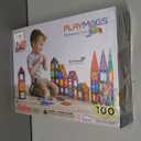 Playmags Magnetic Tiles for Kids  100pcs Magnet Building Set for Toddlers Ages 1-5 | Stem Montessori Toy for 2 3 4 Year Old Boys & Girls | Toys for Toddlers, Preschool & Middle School Children