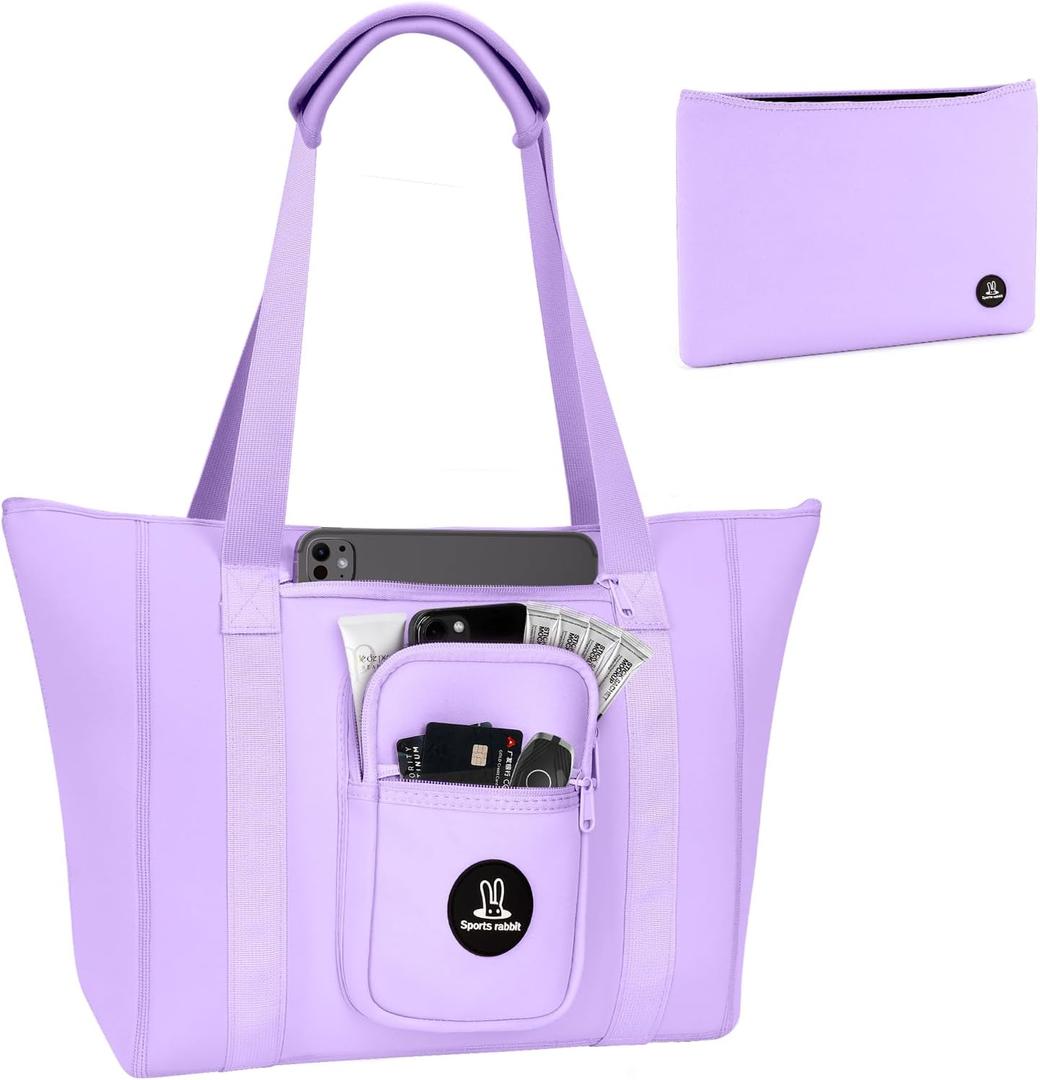 Sports rabbit Extra Large Neoprene Lunch Bag Tote for Women, Insulated