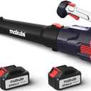 makute Leaf Blower Cordless, 580CFM/160MPH Electric Leaf Blower, 20V 2x4.0Ah Battery and Charger Included, for Blowing Leaves, Snow, Dust