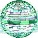 ATHLERIA Green Magic Flying Orb Ball with Lights,Cool Stuff Gadgets Christmas Birthday Gift Ideas for Boy Girl Teen 6 7 8 9 10+ Year,Indoor Outside Hover Boomerang Mini Drones