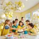 Yellow Balloon Arch Kit 108Pcs Double Stuffed Pearl Yellow Pastel Yellow White Clear Balloons for Bridal Shower Baby Shower Birthday Wedding Engagement Party Decorations