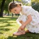 THEE BRON Girl's T-Strap Flats Toddler/Little Kid Ballet Mary Jane Party Dress Shoes